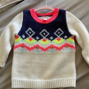 Little girls pull over sweater